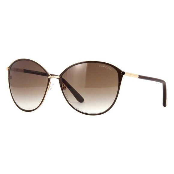 New TOM FORD Penelope Brown Cat Eye FT0320S 28F Sunglasses Women - Picture 1 of 5